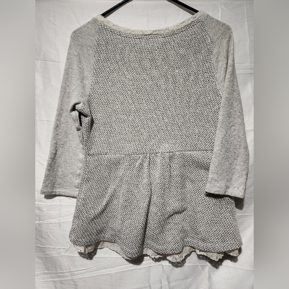 Really Pretty Anthropology Boho Lace Hem Sweater - Picture 2 of 4